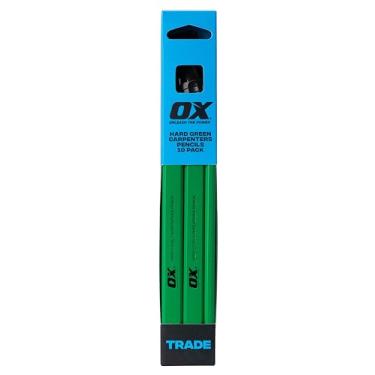 Imagem de OX Tools Pacote com 10 lápis de carpinteiro com apontador (pacote com 10) OX-T023010