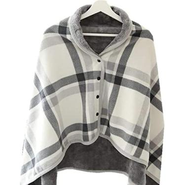 Imagem de Cobertor para cadeira de rodas multiuso, cobertura de lazer, capa de proteção para perna, flanela macia, vestível, xale, 100x140cm