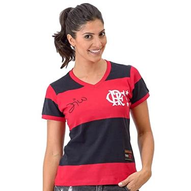 Imagem de Camiseta Flamengo Braziline Feminina Adulto - Preto/Vermelho