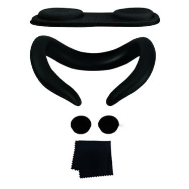 Imagem de Acessórios VR, 5 unidades/conjunto de silicone VR capa de lente capa de lente 5 unidades/kit de silicone à prova de suor almofada tampa oscilante pano para óculos Meta Quest 3 VR headset / 880