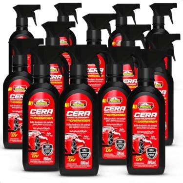 Imagem de KIT 12 Ceras Cristalizadora Liquida Com Carnaúba Proteção Uv Automotivo Pro auto 500Ml