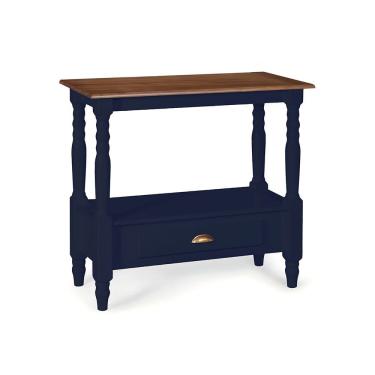 Imagem de Bancada Aparador para Banheiro 1 Gaveta Dália 3063 Linz Móveis - Azul Petróleo/Imbuia Glazer