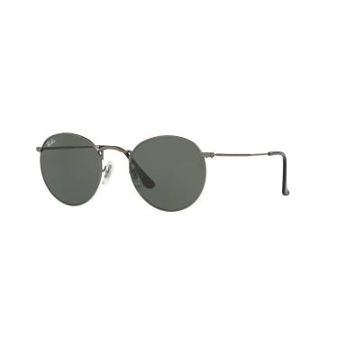 Imagem de Óculos de Sol Round Metal Fosco Prata Ray-Ban