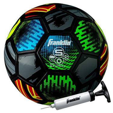 Imagem de Franklin Sports Bola de futebol mística – Bola de futebol tamanho oficial 5 – capa macia – bola de futebol de tamanho e peso oficial – bomba de ar incluída