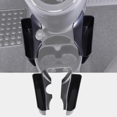 Imagem de Caixa de armazenamento de engrenagem para console central de carro compatível com Fiat 500 2007-2025 caixa de armazenamento lateral inferior de câmbio de carro controle central suporte de copo de água