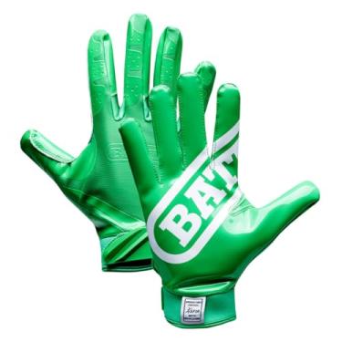 Imagem de (X-Large, Green/Green) - Battle Double Threat Football Gloves - Ultra-Tack Sticky Palm Receivers Gloves - Pro-Style Receiver Gloves, Youth