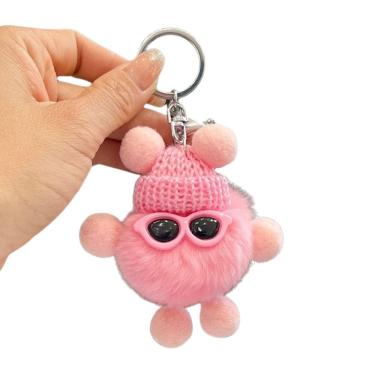 Imagem de Chaveiro Pom Pom De Óculos Kawaii