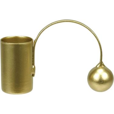 Imagem de CASTIÇAL DECORATIVO ENFEITE PORTA VELA HOME&CO METAL 6x9x2cm DOURADO