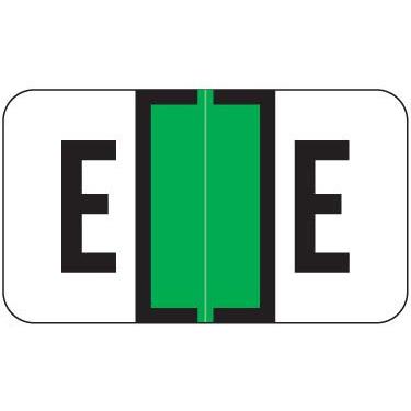 Imagem de Doctor Stuff - File Folder Labels, Alphabet Letter E, Ringbook Sheets, Jeter 5800 - JTAM Series Compatible Alpha Stickers, Light Green, 15/16" x 1-5/8", 240 Labels