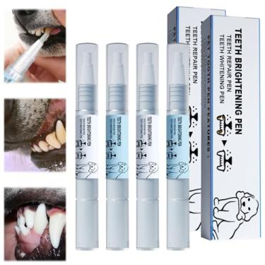 Imagem de Omaky 4 peças, escova de dentes para animais de estimação, kit de limpeza de dentes de cachorro 2024, cuidados dentários de gatos/cães para hálito fresco