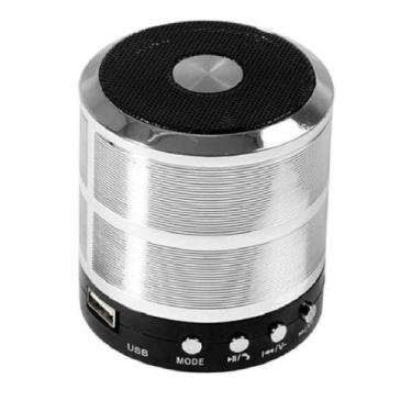 Imagem de Mini Caixa De Som Speaker Com Bluetooth Usb Ws-887 Prata - WLXY