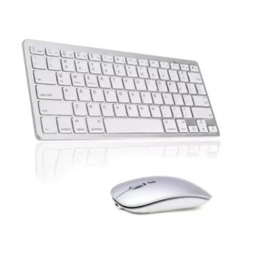Imagem de Teclado + Mouse Bluetooth Recarregável Para Macbook M3 13 (2024) - Fam