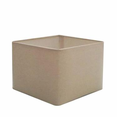 Imagem de Cúpula em tecido quadrada abajur luminária cp-25/35x35cm algodão crú -