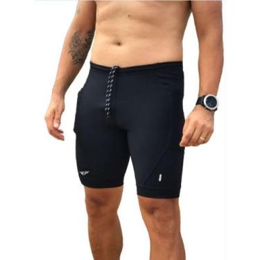Imagem de Bermuda De Compressão Masculina Com Bolso Corrida - ElementFit, Preto,