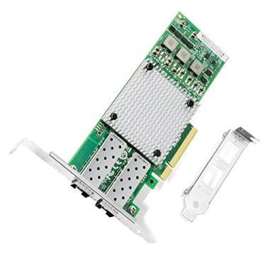 Imagem de Placa de rede de 10 Gb com chip Broadcom BCM57810S, duas portas SFP+, adaptador Ethernet PCI Express compatível com Windows Server/Linux/VMware