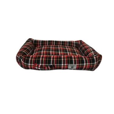 Imagem de Cama Cães e Gatos Xadrez Tamanho G - Valley Pet, Vermelho