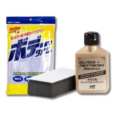 Imagem de Removedor de Manchas Soft 99 Para Vidros Glass Refresh + Toalha 100% A