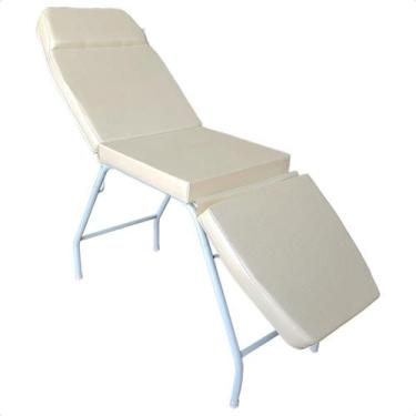 Imagem de Maca 3 Posições Reclinável Estética Pérola Estr Branc For-Ty