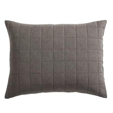 Imagem de Calvin Klein - Euro Sham, roupa de cama de flanela melange, decoração de casa super macia e aconchegante (marrom chocolate de flanela melange, 53 x 68)