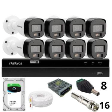 Imagem de Kit 8 Câmeras Intelbras  Bullet 3220b Full Color Com Áudio Dvr Intelbr