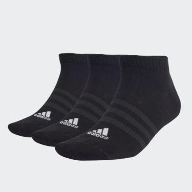 Imagem de Kit Meia Masculino Sportwear Low-Cut Adidas 3 Pares Preto, Alterar, UN
