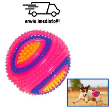 Imagem de Bola Bolinha Para Pet Com Apito De Vinil Cores Variadas 6,5 Cm - Pet W