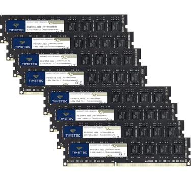 Imagem de Timetec Kit de 64 GB (8 x 8 GB) DDR3L / DDR3 1600MHz (DDR3L-1600) PC3L-12800 / PC3-12800 Non-ECC Unbuffered 1.35V/1.5V CL11 2Rx8 Dual Rank 240 pinos UDIMM Desktop PC Memória RAM (SDRAM) Atualização do