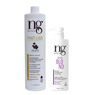 Imagem de Ng De France Kit Fast Liss 1L + Condicionador Silver 500ml