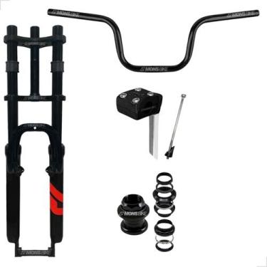 Imagem de Suspensão Bike Aro 26 Amortecedor 2 Andar Standard + Guidão Alto + Mes