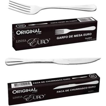 Imagem de Conjunto 24 Unidades 12 Garfos E 12 Facas De Mesa Inox - Original Line