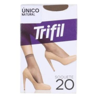 Imagem de Meia Soquete Feminina Social Básica Natural Fio 20 - Trifil