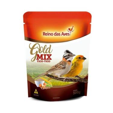 Imagem de Ração Reino das Aves Gold Mix Tico Tico para Pássaros - 500g