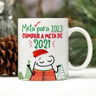 Imagem de Caneca Porcelana Flork  Natal Meta para 2023 cumprir a meta de 2021 32