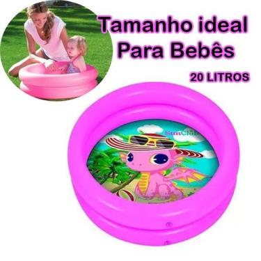 Imagem de Piscina inflável Infantil Redonda  para bebês 20 litros/ Piscina para 