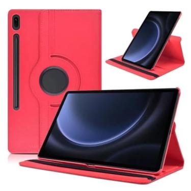 Imagem de Capa Protetora Giratória 360 para Tablet Samsung Galaxy Tab S9 Ultra 14.6 polegadas (Vermelho)
