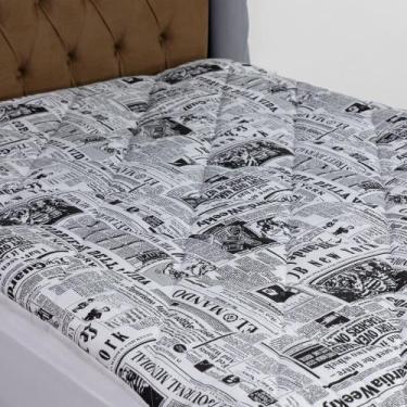 Imagem de PILLOW TOP LINHA PREMIUM ESTAMPADO 5cm ESPESSURA 100% ALGODÃO CAMA CAS