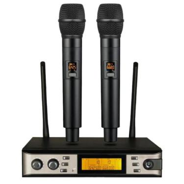 Imagem de Microfone Kadosh Duplo s/ Fio Profissional K402M, KDSW-402M