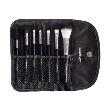 Imagem de Macrilan KP1-3E Kit  7 Pincéis de Maquiagem + Necessáire Preta, Kit