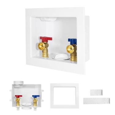 Imagem de 1 PACOTE Caixa de Saída para Máquina de Lavar Roupa GUOFIS PEX com Design de Dreno Central e Lateral (Entrada de Conexão CPVC de 1/5.1 cm X Saída MHT de 3/10.2 cm)