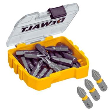 Imagem de Jogo Bits Parafusadeira Ponta Phillips Ph2 15 Peças Dewalt C/ Estojo C