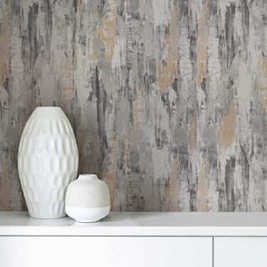 Imagem de CRE8TIVE Papel de parede de concreto manchado cola e descasca 61 cm x 899 cm de largura papel de contato de cimento decorativo impermeável textura de concreto interior filme de vinil grosso durável