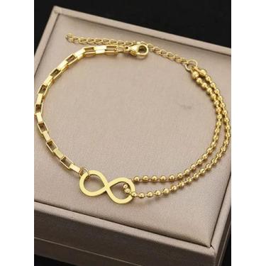 Imagem de Pulseira feminina infinito - banhada a ouro 18k - ToJoia18k