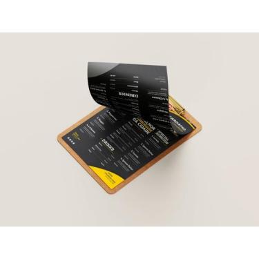 Imagem de CARDÁPIOS  - SUPREMO 250G - 10,5X30CM 4x1- 100 UNI - Corpel