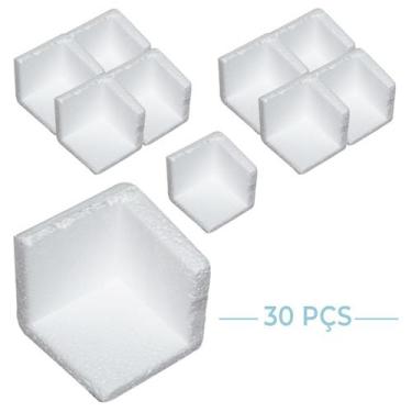 Imagem de Cantoneira Proteção Isopor Quadrado 8x8cm 30 Unidades - KNF