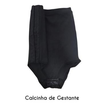 Imagem de Calcinha de Gestante Pós Parto Modeladora - Pós Plástica, Preto, GG