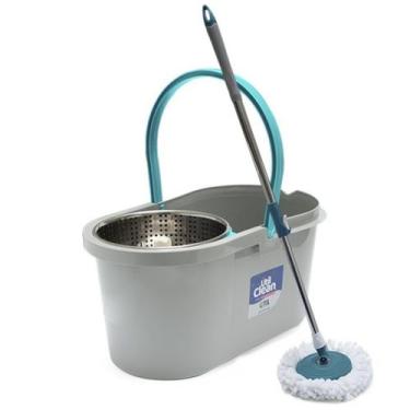 Imagem de Mop Giratorio Cesto De Inox Com Balde Centrifugador 360 - util