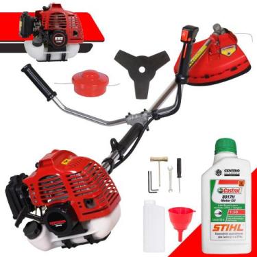 Imagem de Máquina de Cortar Grama Á Gasolina Kawashima KW43-L 2T 43cc 1,7HP Roça