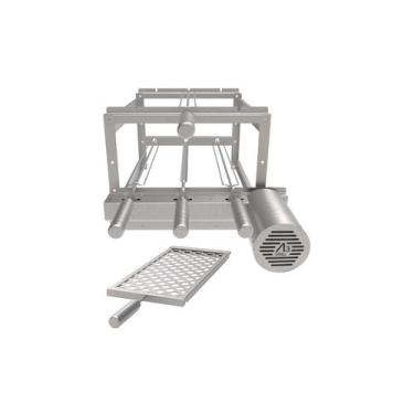Imagem de A3 Grill Tradicional - Motor Giratório para 3 Espetos + Grelha Moeda