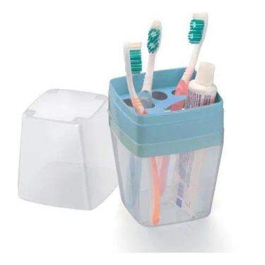 Imagem de Porta escovas e creme dental com tampa 5 escovas - Eye Produtcs