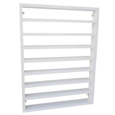 Imagem de prateleira decorativa coleções branco Hub18